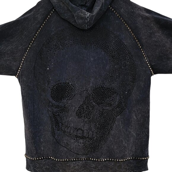 Skull Maximus Men's Vintage Black Hoodie - Picture 8 of 8